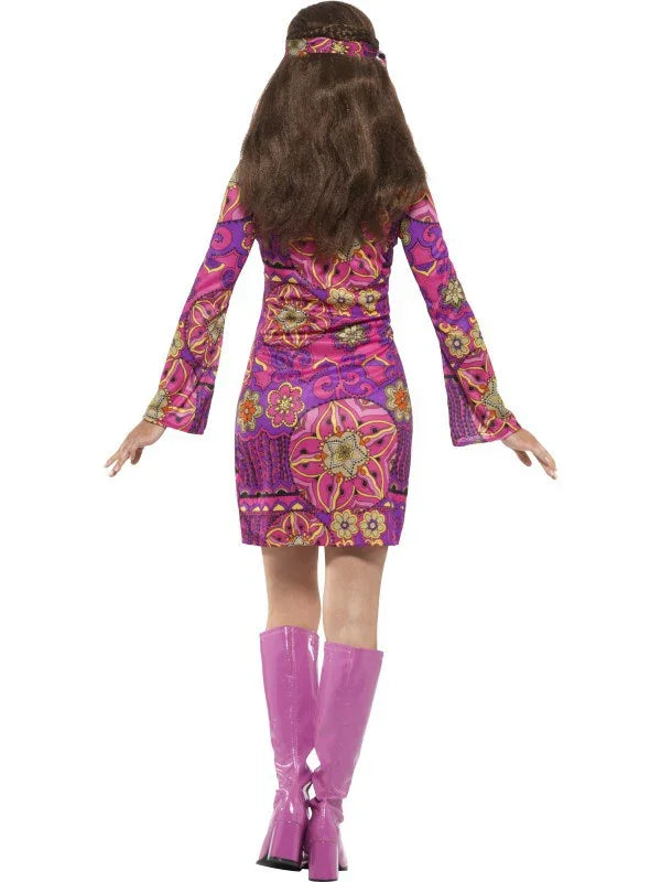 Disfraz de Hippie Morado para mujer Hippies Smiffys